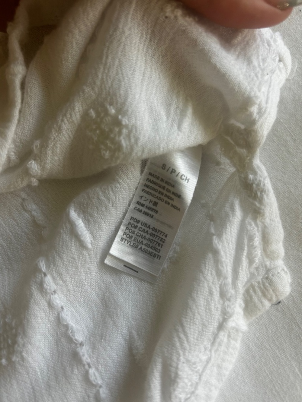 amuse society white embroidered swiss dot button front blouse size small - Picture 10 of 14
